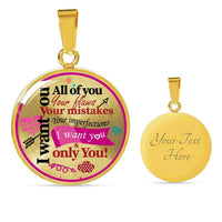 Load image into Gallery viewer, Designs by MyUtopia Shout Out:I Want You, All of You Personalized Engravable Keepsake Necklace,Gold / Yes,Necklace
