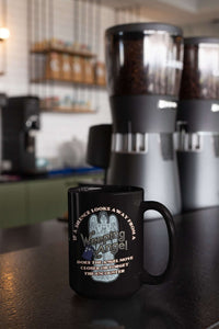 Load image into Gallery viewer, Designs by MyUtopia Shout Out:If a Silence Looks away from a Weeping Angel... Ceramic Coffee Mug - Black
