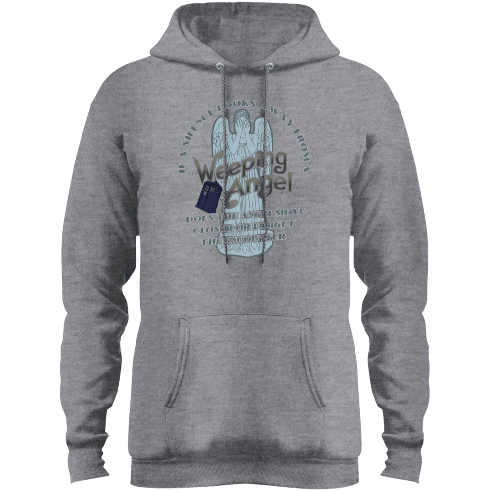Designs by MyUtopia Shout Out:If a Silence Looks away from a Weeping Angel... Core Fleece Pullover Hoodie,S / Athletic Heather,Sweatshirts