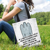 Load image into Gallery viewer, Designs by MyUtopia Shout Out:If a Silence Looks away from a Weeping Angel... Fabric Totebag Reusable Shopping Tote
