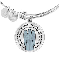 Load image into Gallery viewer, Designs by MyUtopia Shout Out:If a Silence Looks away from a Weeping Angel... Personalized Engravable Keepsake Bangle Bracelet
