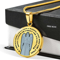 Load image into Gallery viewer, Designs by MyUtopia Shout Out:If a Silence Looks away from a Weeping Angel... Personalized Engravable Keepsake Necklace

