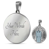 Load image into Gallery viewer, Designs by MyUtopia Shout Out:If a Silence Looks away from a Weeping Angel... Personalized Engravable Keepsake Necklace,Silver / Yes,Necklace
