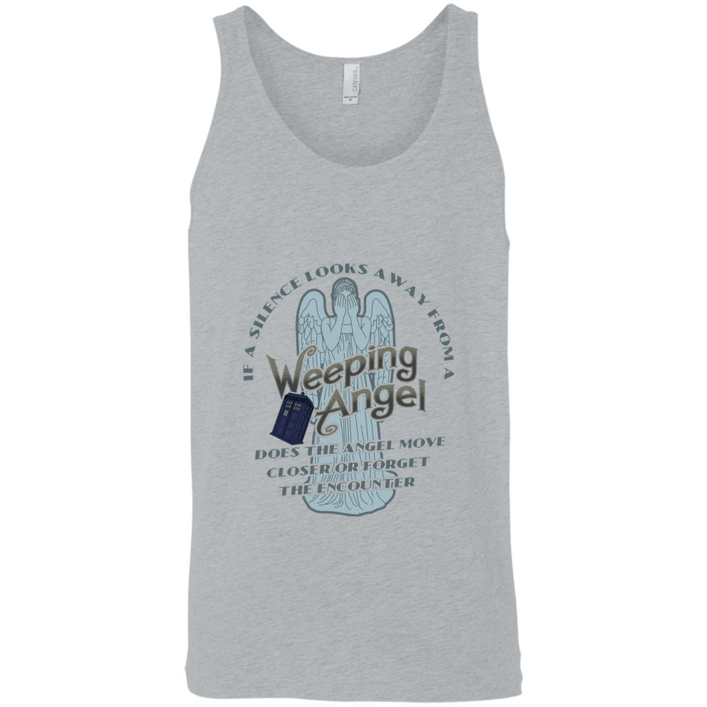 Designs by MyUtopia Shout Out:If a Silence Looks away from a Weeping Angel... Ultra Cotton Unisex Tank Top,X-Small / Athletic Heather,Tank Tops
