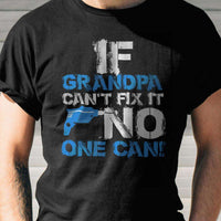 Load image into Gallery viewer, Designs by MyUtopia Shout Out:If Grandpa Can&#39;t, No One Can Adult Unisex Cotton Short Sleeve T-Shirt
