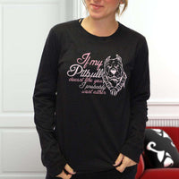 Load image into Gallery viewer, Designs by MyUtopia Shout Out:If My Pitbull Doesn&#39;t Like You I Probably Won&#39;t Either Ladies Long Sleeve Tee
