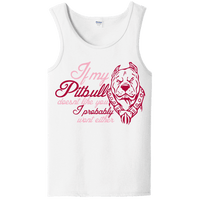 Load image into Gallery viewer, Designs by MyUtopia Shout Out:If My Pitbull Doesn&#39;t Like You I Probably Won&#39;t Either Ladies Tank Top,White / S,Tank Tops
