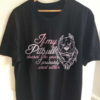 Load image into Gallery viewer, Designs by MyUtopia Shout Out:If My Pitbull Doesn&#39;t Like You I Probably Won&#39;t Either Pink Adult Unisex T-Shirt
