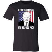 Load image into Gallery viewer, Designs by MyUtopia Shout Out:If You&#39;re Offended Trump Political Humor Unisex Jersey Short-Sleeve T-Shirt,X-Small / Black,Adult Unisex T-Shirt
