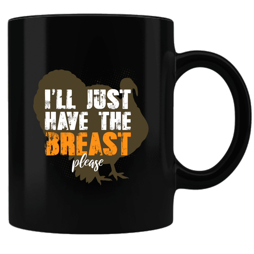 Designs by MyUtopia Shout Out:I'll Just Have The Breast Please Black Ceramic Coffee Mug,Black,Ceramic Coffee Mug