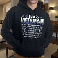 Load image into Gallery viewer, Designs by MyUtopia Shout Out:I&#39;m A Veteran Don&#39;t Mess With Me Core Fleece Pullover Hoodie
