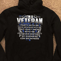 Load image into Gallery viewer, Designs by MyUtopia Shout Out:I&#39;m A Veteran Don&#39;t Mess With Me Core Fleece Pullover Hoodie
