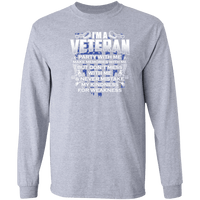 Load image into Gallery viewer, Designs by MyUtopia Shout Out:I&#39;m A Veteran Don&#39;t Mess With Me Long Sleeve Ultra Cotton T-Shirt,Sport Grey / S,Long Sleeve T-Shirts
