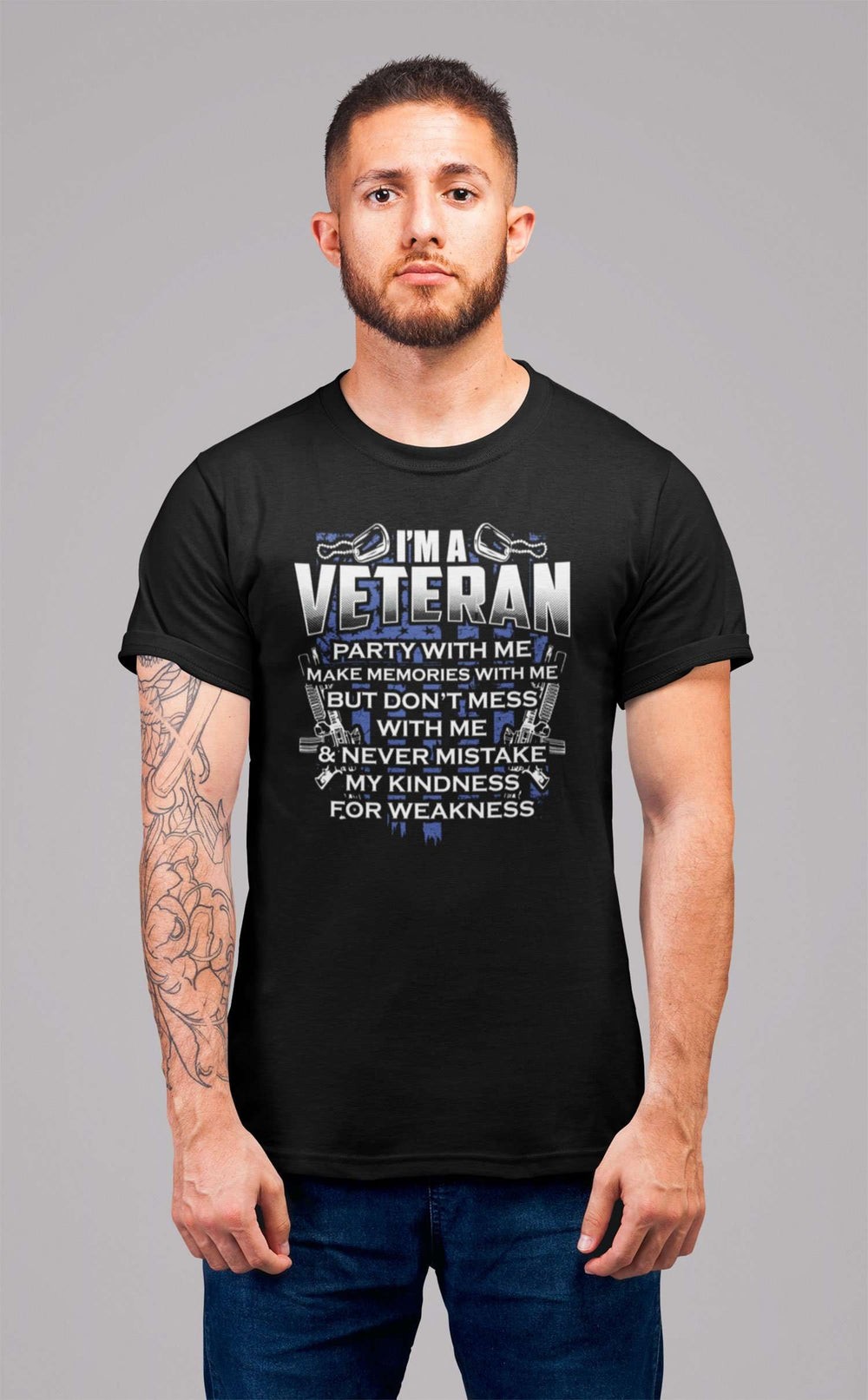 Designs by MyUtopia Shout Out:I'm A Veteran Don't Mess With Me Unisex T-Shirt