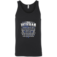 Load image into Gallery viewer, Designs by MyUtopia Shout Out:I&#39;m A Veteran Don&#39;t Mess With Me Unisex Tank,X-Small / Black,Tank Tops
