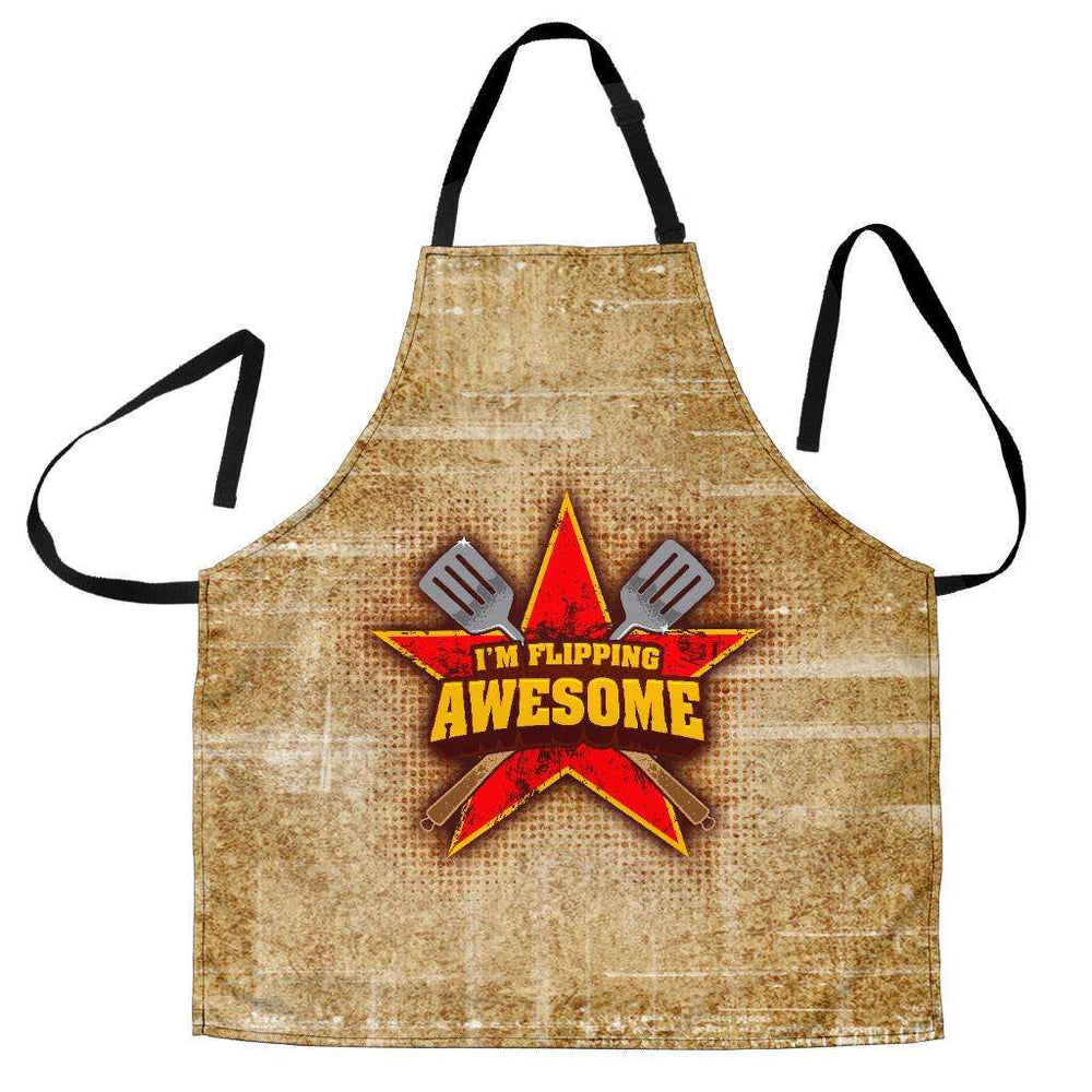 Designs by MyUtopia Shout Out:I'm Flipping Awesome Funny Apron, Kitchen, Baking, BBQ, Grilling,Men's Apron / Universal Fit,Apron