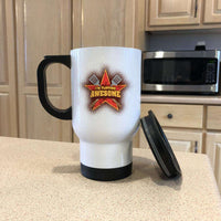 Load image into Gallery viewer, Designs by MyUtopia Shout Out:I&#39;m Flipping Awesome Grilling Humor Stainless Steel Travel Mug
