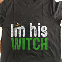 Load image into Gallery viewer, Designs by MyUtopia Shout Out:I&#39;m His Witch Adult Unisex Cotton Short Sleeve T-Shirt
