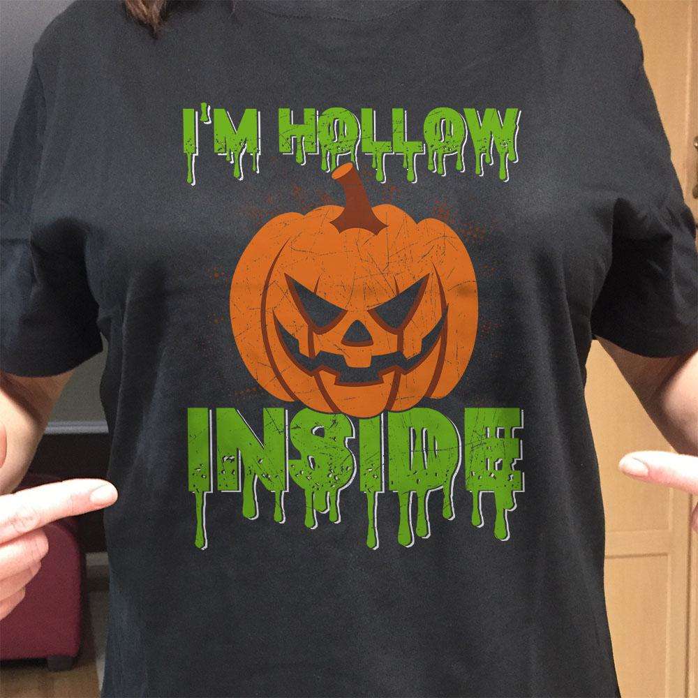 Designs by MyUtopia Shout Out:I'm Hollow Inside Adult Unisex Cotton Short Sleeve T-Shirt
