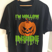 Load image into Gallery viewer, Designs by MyUtopia Shout Out:I&#39;m Hollow Inside Adult Unisex Cotton Short Sleeve T-Shirt,S / Black,Adult Unisex T-Shirt
