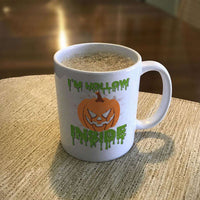 Load image into Gallery viewer, Designs by MyUtopia Shout Out:I&#39;m Hollow Inside White Ceramic Coffee Mug
