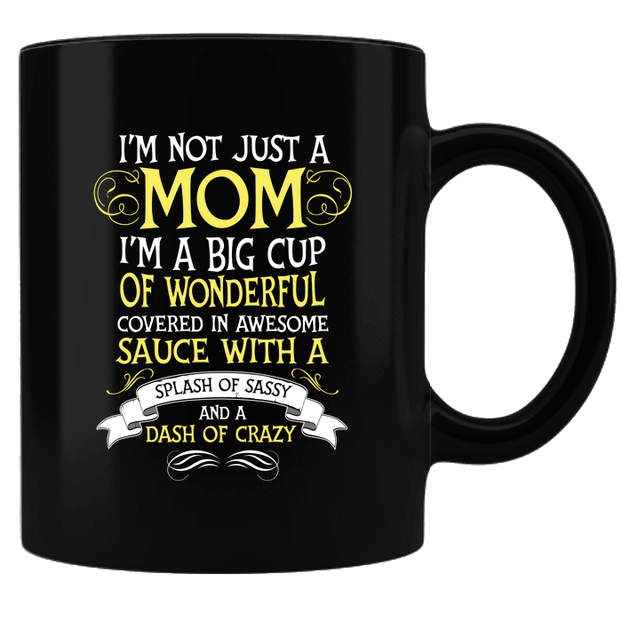 Designs by MyUtopia Shout Out:I'm Not Just A Mom Black Ceramic Coffee Mug,Black,Ceramic Coffee Mug