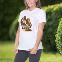 Load image into Gallery viewer, Designs by MyUtopia Shout Out:I&#39;m Stuffed Adult Unisex Cotton Short Sleeve T-Shirt
