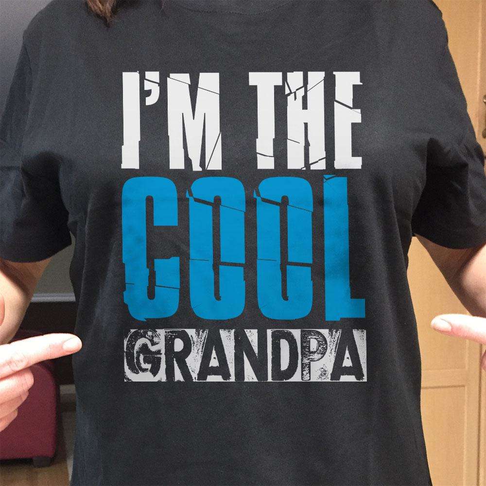 Designs by MyUtopia Shout Out:I'm The Cool GrandPa Adult Unisex Cotton Short Sleeve T-Shirt