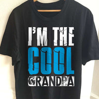 Load image into Gallery viewer, Designs by MyUtopia Shout Out:I&#39;m The Cool GrandPa Adult Unisex Cotton Short Sleeve T-Shirt,S / Black,Adult Unisex T-Shirt
