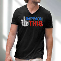 Load image into Gallery viewer, Designs by MyUtopia Shout Out:Impeach This Trump Humor Men&#39;s Printed V-Neck T-Shirt
