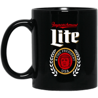 Load image into Gallery viewer, Designs by MyUtopia Shout Out:Impeachment Lite Fine President Trump Ceramic Coffee Mug,11 oz / Black,Ceramic Coffee Mug
