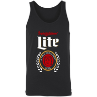 Load image into Gallery viewer, Designs by MyUtopia Shout Out:Impeachment Lite Trump A Fine President Humor Unisex Tank,X-Small / Black,Tank Tops
