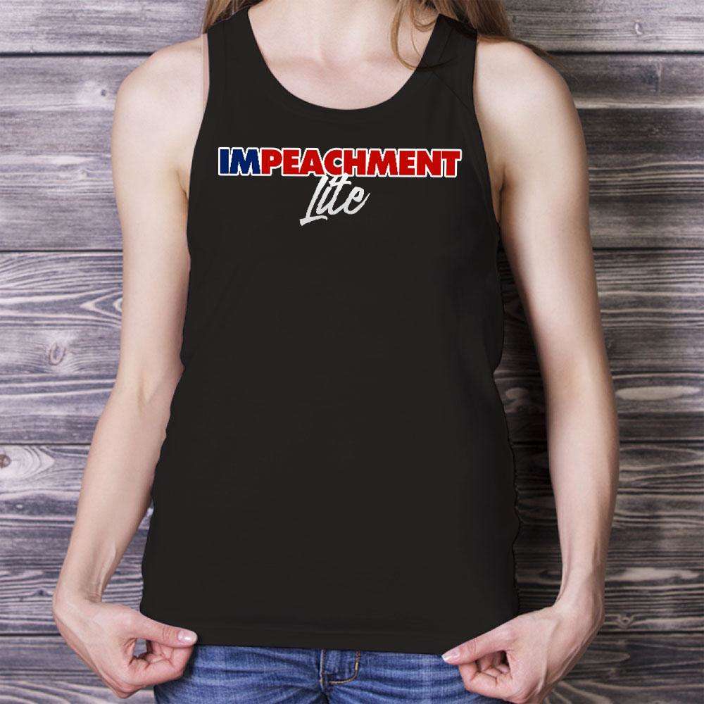 Designs by MyUtopia Shout Out:Impeachment Lite Trump Humor Unisex Tank