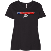 Load image into Gallery viewer, Designs by MyUtopia Shout Out:Impeachment Lite Trump Ladies&#39; Plus Size Curvy T-Shirt,Black / Plus 1X,Ladies T-Shirts
