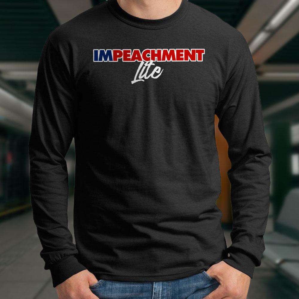 Designs by MyUtopia Shout Out:Impeachment Lite Trump Long Sleeve Ultra Cotton T-Shirt