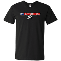 Load image into Gallery viewer, Designs by MyUtopia Shout Out:Impeachment Lite Trump Men&#39;s Printed V-Neck T-Shirt,S / Black,Adult Unisex Vneck Tee
