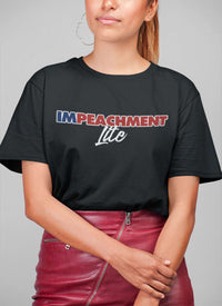 Load image into Gallery viewer, Designs by MyUtopia Shout Out:Impeachment Lite Trump Political Humor v2 Unisex Jersey Short-Sleeve T-Shirt
