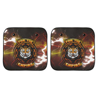 Load image into Gallery viewer, Designs by MyUtopia Shout Out:Imperial Cog - Tiger For The Empire 2 Pc Auto Sun Shade (28x28) Car Sun Shade 28&quot;x28&quot;x2pcs

