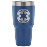 Load image into Gallery viewer, Designs by MyUtopia Shout Out:Imperial Cog Engraved Insulated Double Wall Steel Tumbler Travel Mug,30oz / Royal Blue,Polar Camel - 30oz Tumbler
