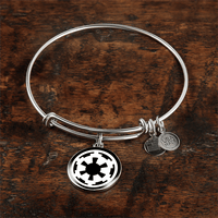 Load image into Gallery viewer, Designs by MyUtopia Shout Out:Imperial Cog Handcrafted Pendant Wire Bracelet Optional Message Engraved on back Personalized Gift For Her
