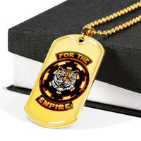 Load image into Gallery viewer, Designs by MyUtopia Shout Out:Imperial Cog Tiger Dog Tag Mens Engravable Necklace
