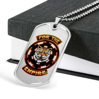 Load image into Gallery viewer, Designs by MyUtopia Shout Out:Imperial Cog Tiger Dog Tag Mens Engravable Necklace
