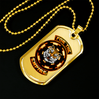 Load image into Gallery viewer, Designs by MyUtopia Shout Out:Imperial Cog Tiger Dog Tag Mens Engravable Necklace
