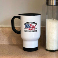 Load image into Gallery viewer, Designs by MyUtopia Shout Out:In God We Trust Stainless Steel Travel Coffee Mug w. Twist Close Lid
