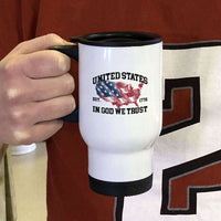 Load image into Gallery viewer, Designs by MyUtopia Shout Out:In God We Trust Stainless Steel Travel Coffee Mug w. Twist Close Lid
