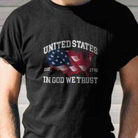 Load image into Gallery viewer, Designs by MyUtopia Shout Out:In God We Trust US Flag Map Adult Unisex T-Shirt
