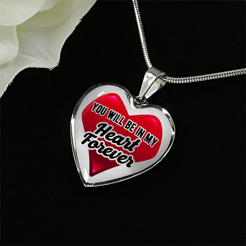 Designs by MyUtopia Shout Out:In My Heart Forever Bangle,Luxury Adjustable Necklace / No / Red/Silver,Necklace