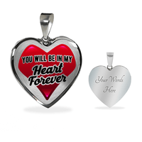 Load image into Gallery viewer, Designs by MyUtopia Shout Out:In My Heart Forever Bangle,Luxury Adjustable Necklace / Yes / Red/Silver,Necklace
