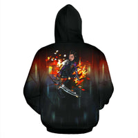 Load image into Gallery viewer, Designs by MyUtopia Shout Out:Inspired by Alita Battle Angel Fan Art Zip-Up Hoodie
