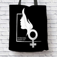 Load image into Gallery viewer, Designs by MyUtopia Shout Out:International Women&#39;s Day Fabric Totebag Reusable Shopping Tote

